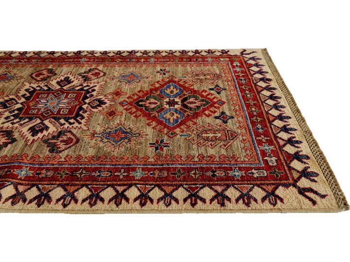3' 2 x 4' 8 Hand Knotted Kazak Rug