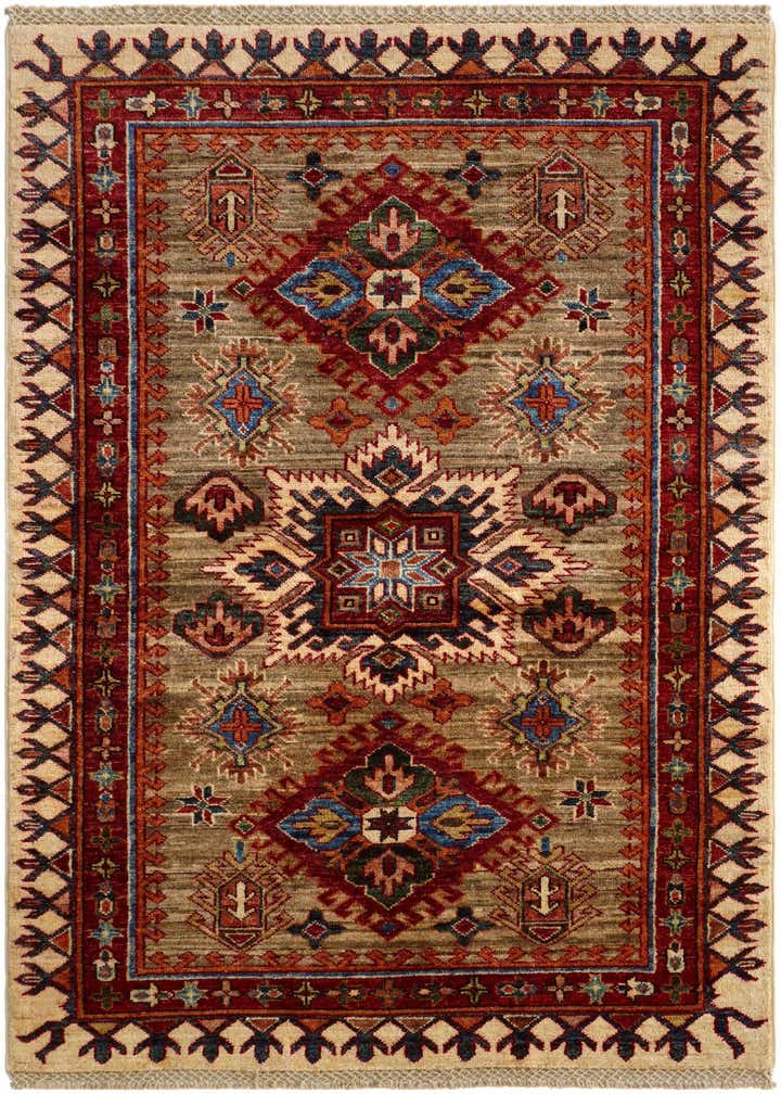 3' 2 x 4' 8 Hand Knotted Kazak Rug