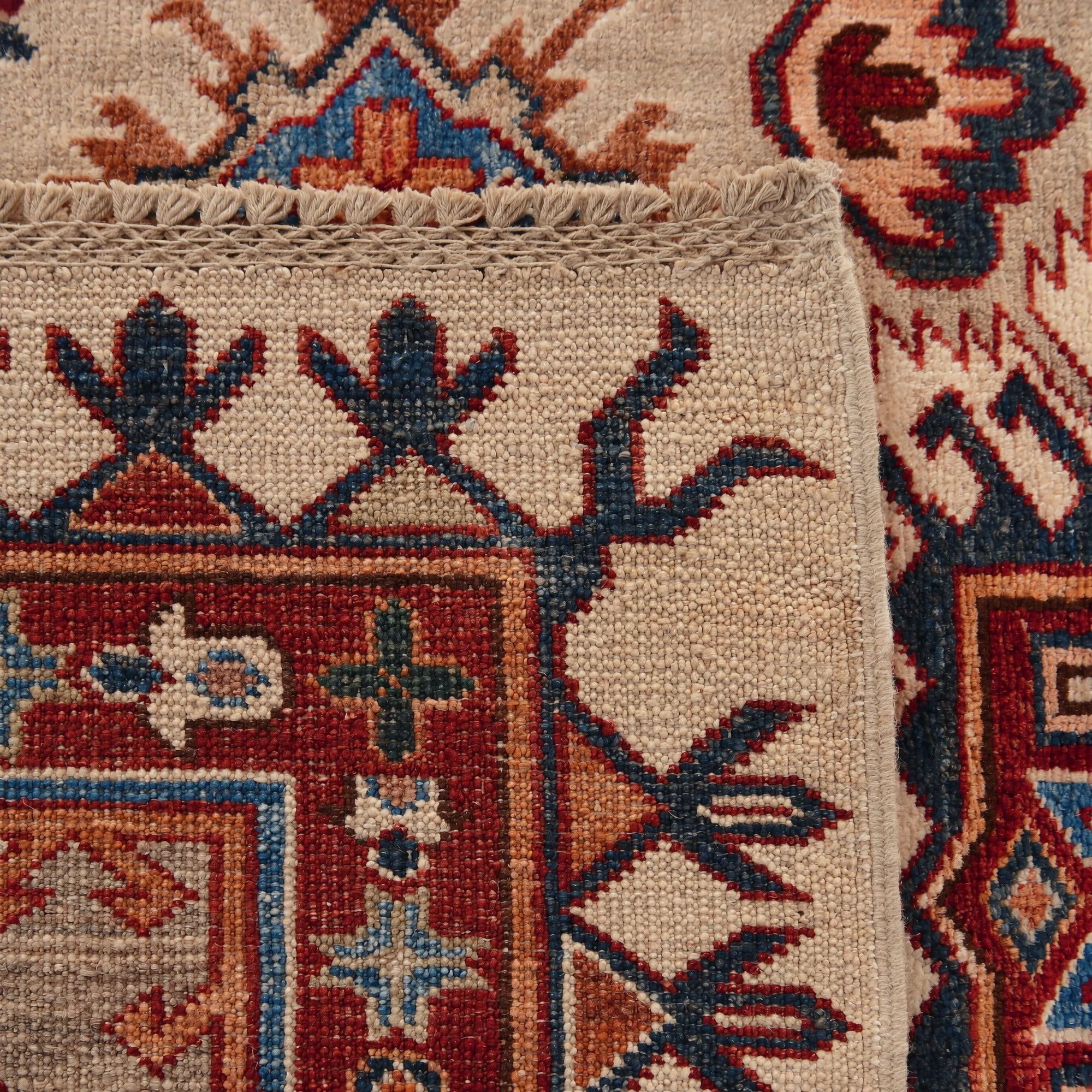 100cm x 155cm anudado a mano Kazak Alfombra