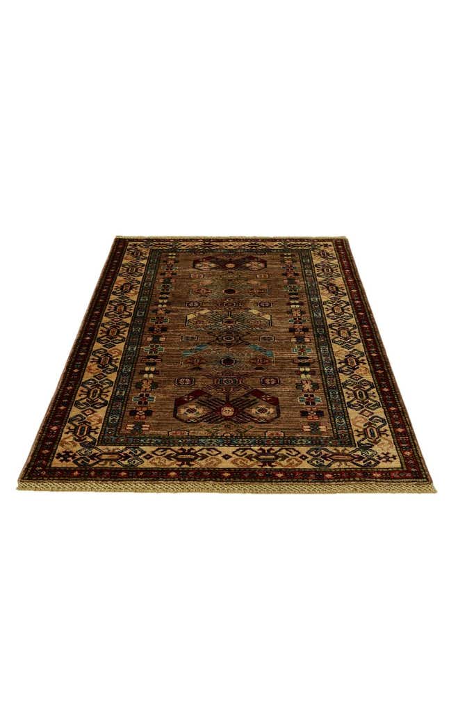 3' 5 x 5' 2 Hand Knotted Kazak Rug