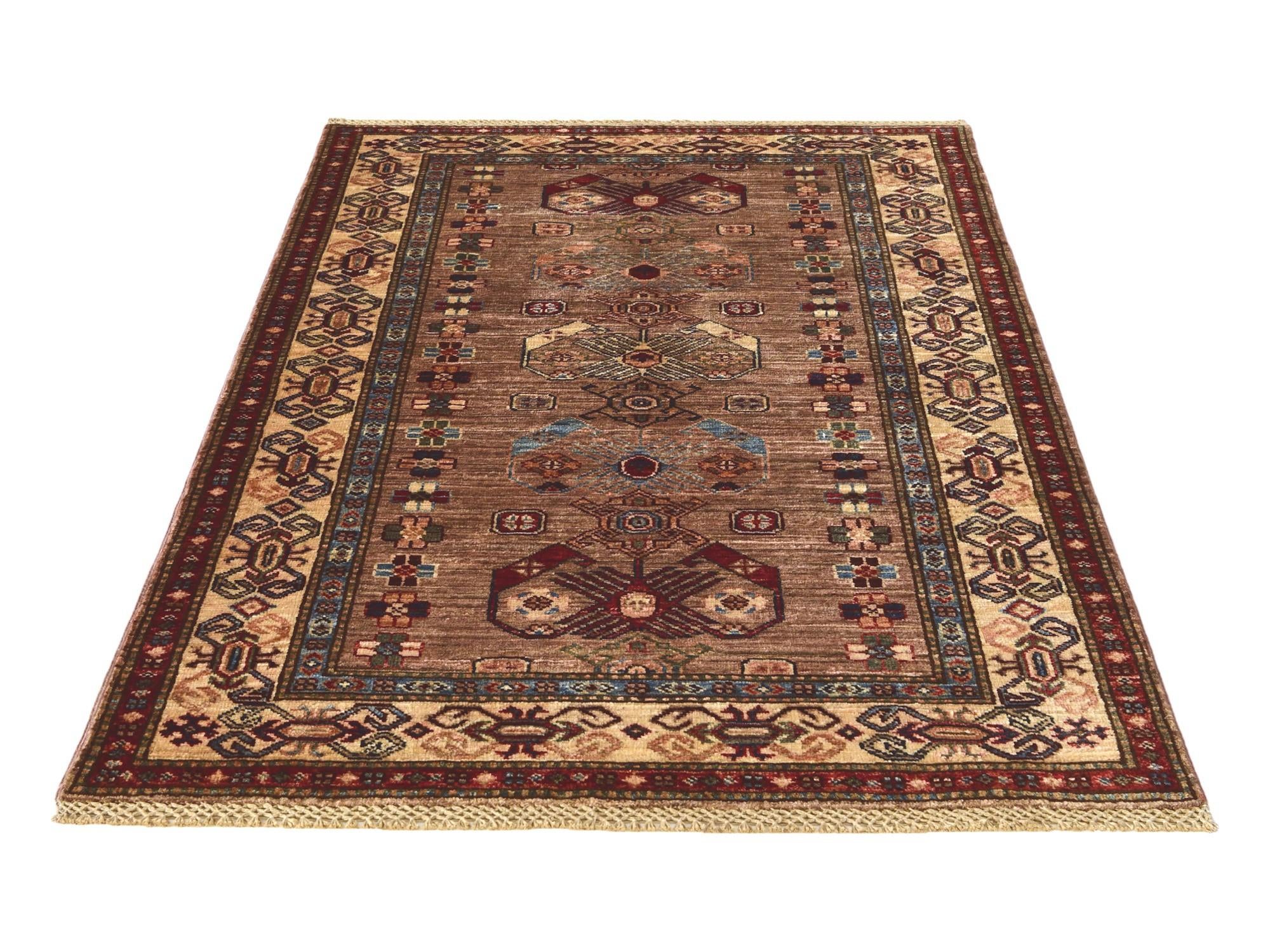 3' 5 x 5' 2 Hand Knotted Kazak Rug