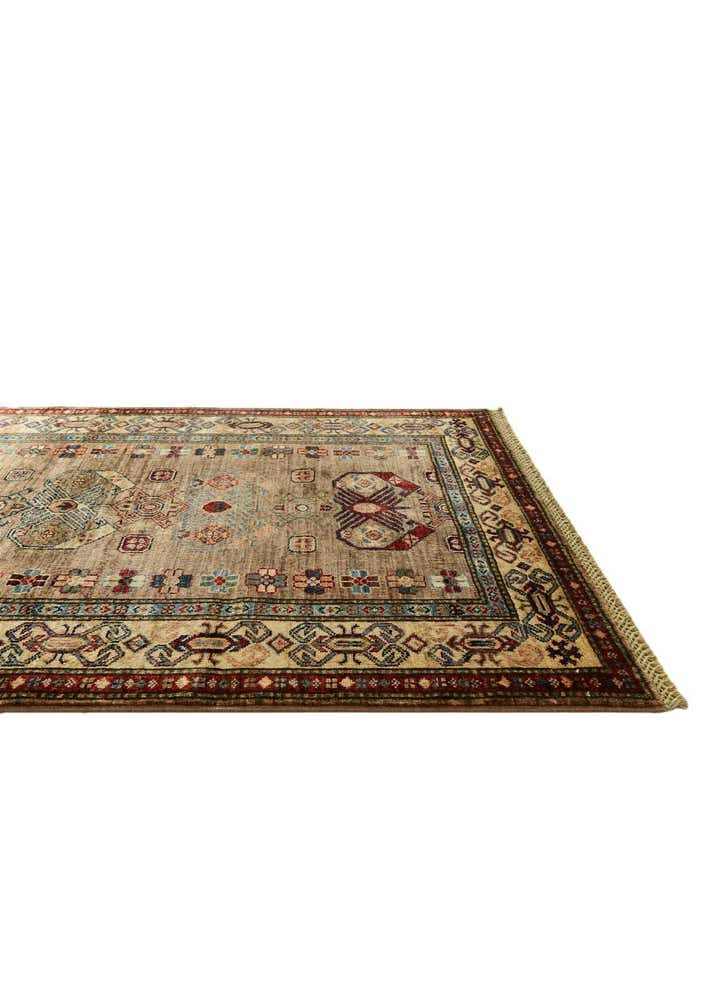 3' 5 x 5' 2 Hand Knotted Kazak Rug