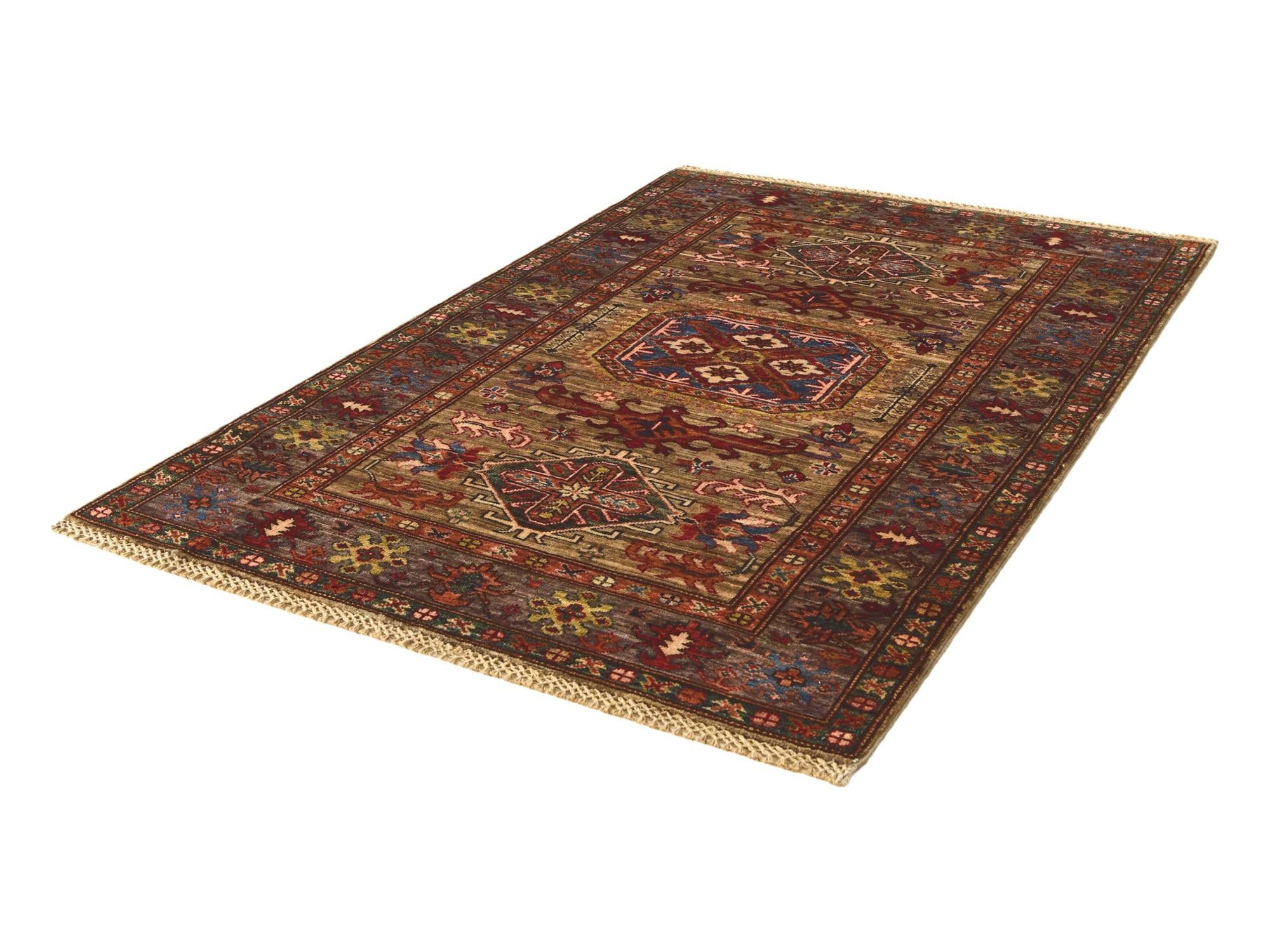 3' 4 x 5' Hand Knotted Kazak Rug