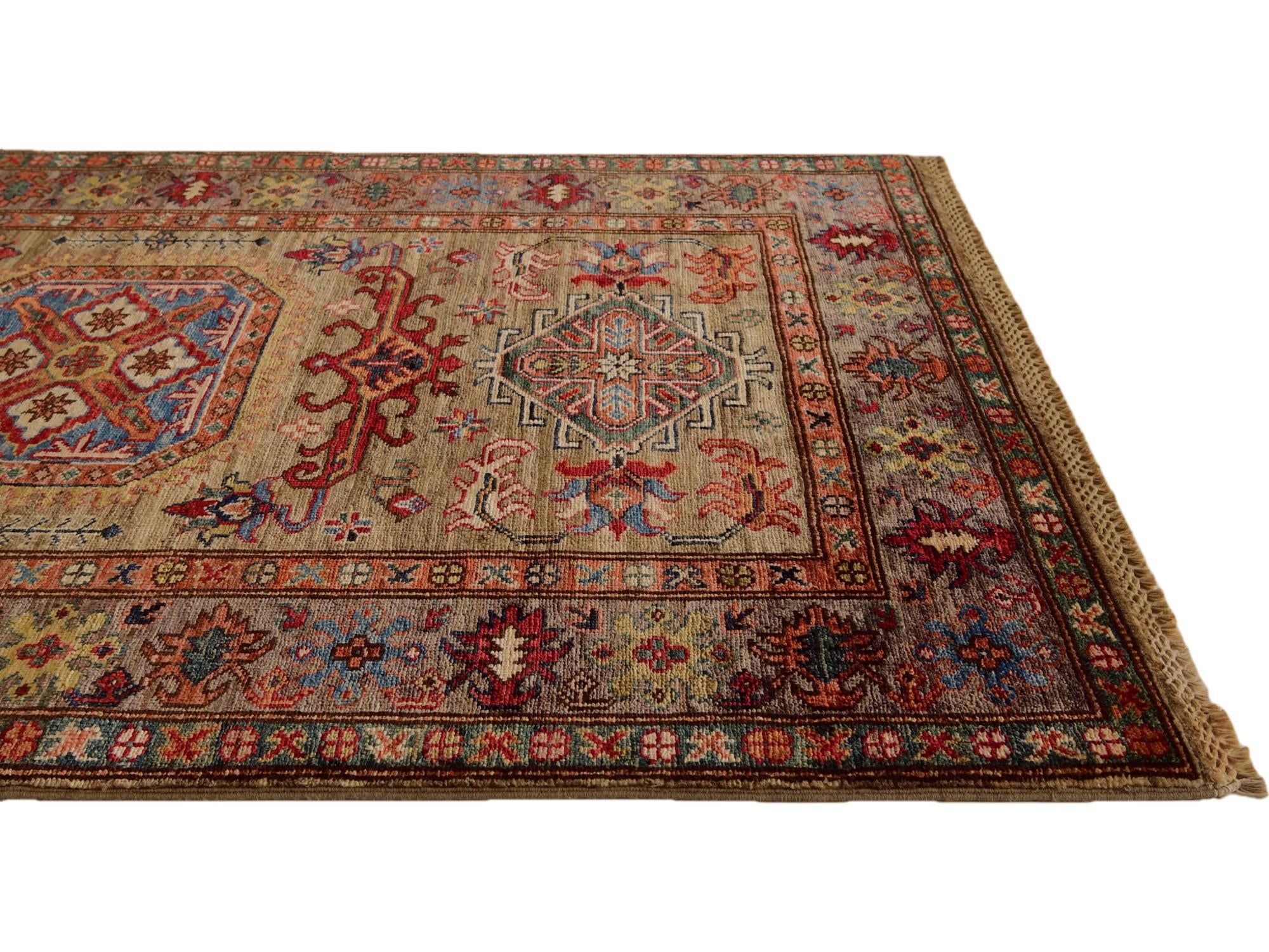 3' 4 x 5' Hand Knotted Kazak Rug