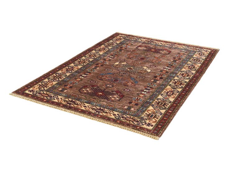 Detail image of 3' 5 x 5' Hand Knotted Kazak Rug