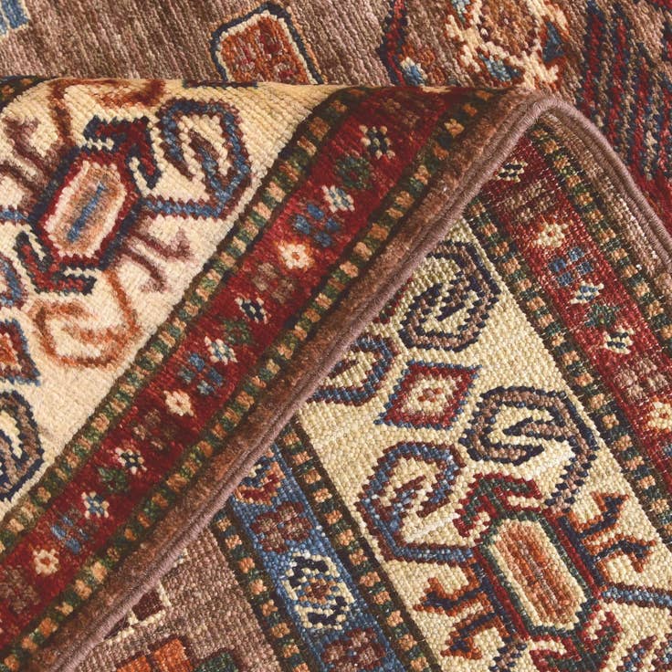 Detail image of 3' 5 x 5' Hand Knotted Kazak Rug
