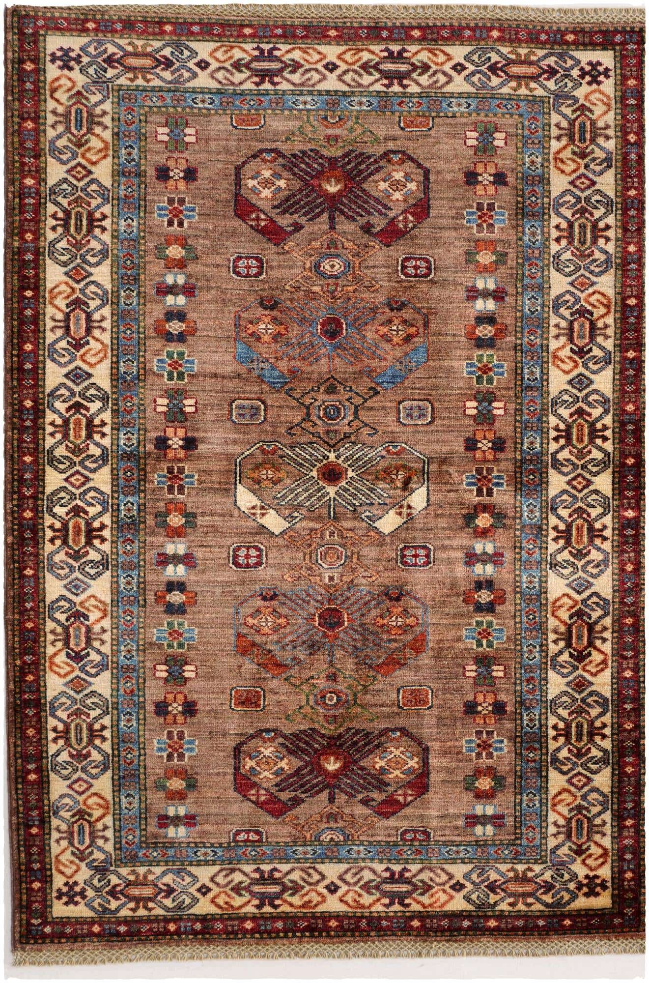3' 5 x 5' Hand Knotted Kazak Rug