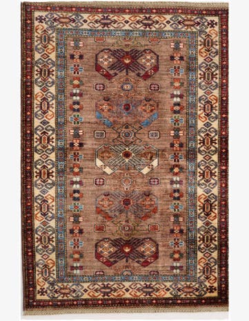 3' 5 x 5' Hand Knotted Kazak Rug