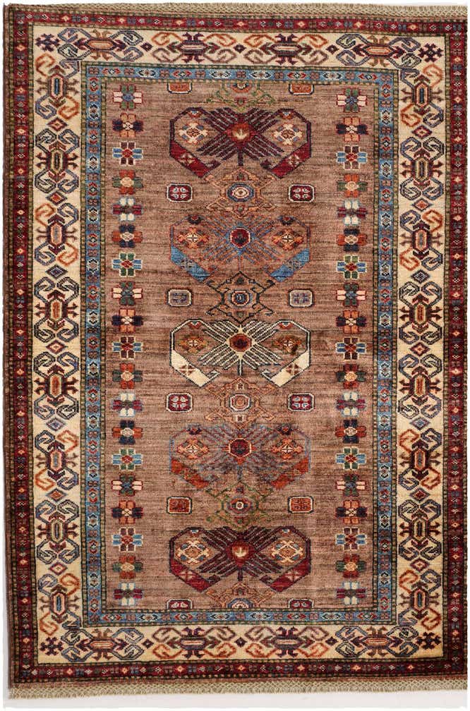 3' 5 x 5' Hand Knotted Kazak Rug