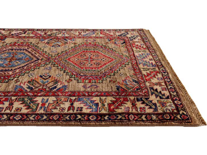 3' 5 x 5' 2 Hand Knotted Kazak Rug