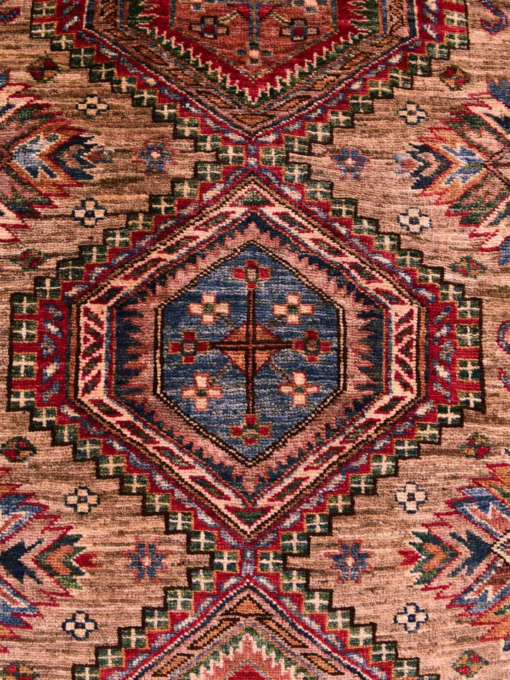 3' 5 x 5' 2 Hand Knotted Kazak Rug