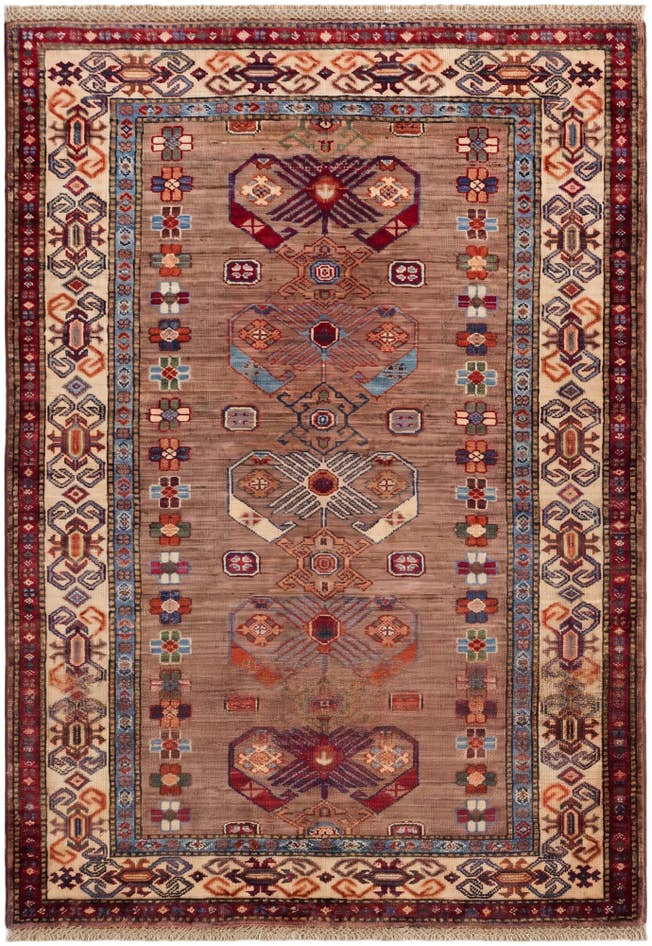 Detail image of 3' 6 x 5' 1 Hand Knotted Kazak Rug