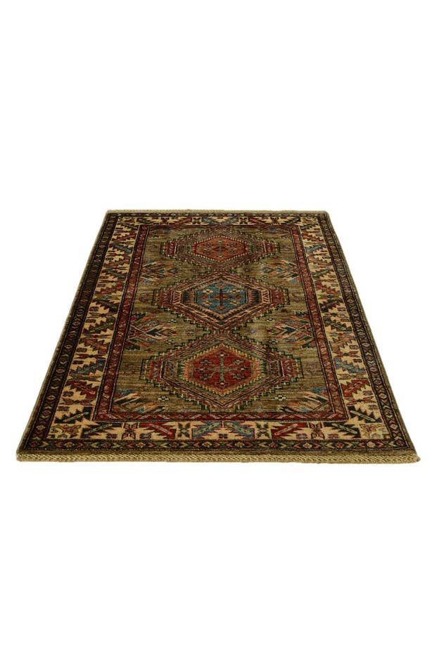 Detail image of 3' 3 x 5' Hand Knotted Kazak Rug