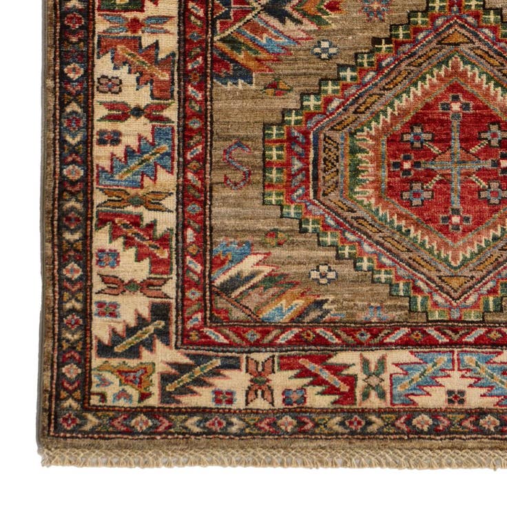 Detail image of 3' 3 x 5' Hand Knotted Kazak Rug