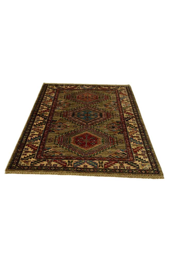 3' 5 x 5' 2 Hand Knotted Kazak Rug