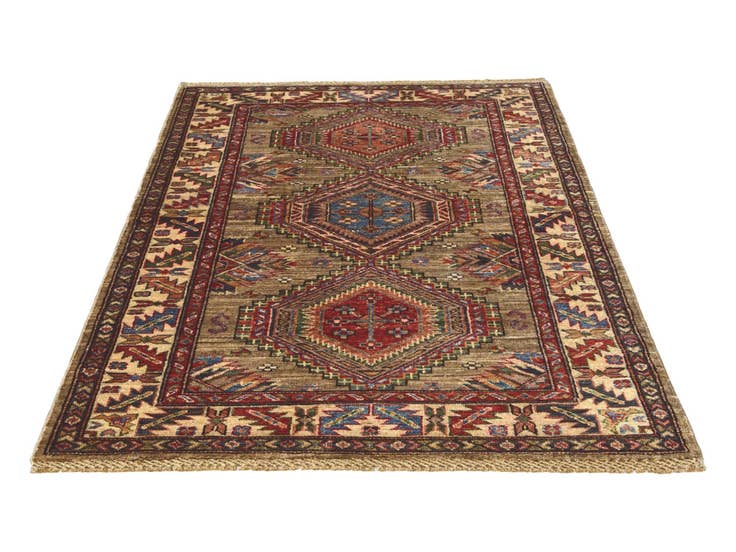 Detail image of 3' 5 x 5' 2 Hand Knotted Kazak Rug