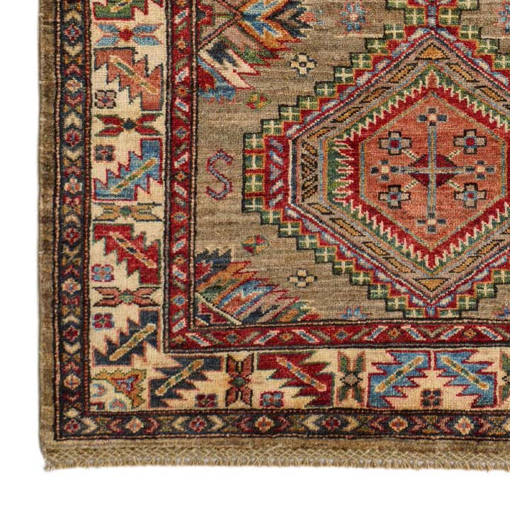 3' 5 x 5' 2 Hand Knotted Kazak Rug