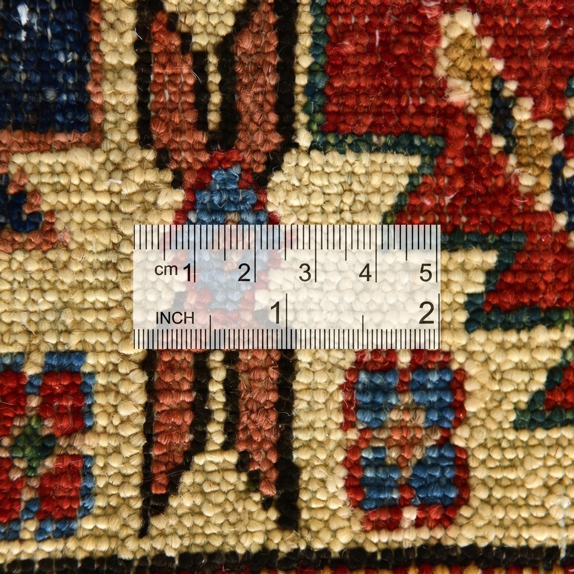 3' 5 x 5' 2 Hand Knotted Kazak Rug