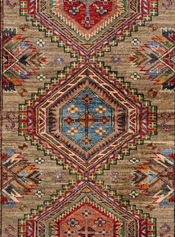 3' 5 x 5' 2 Hand Knotted Kazak Rug