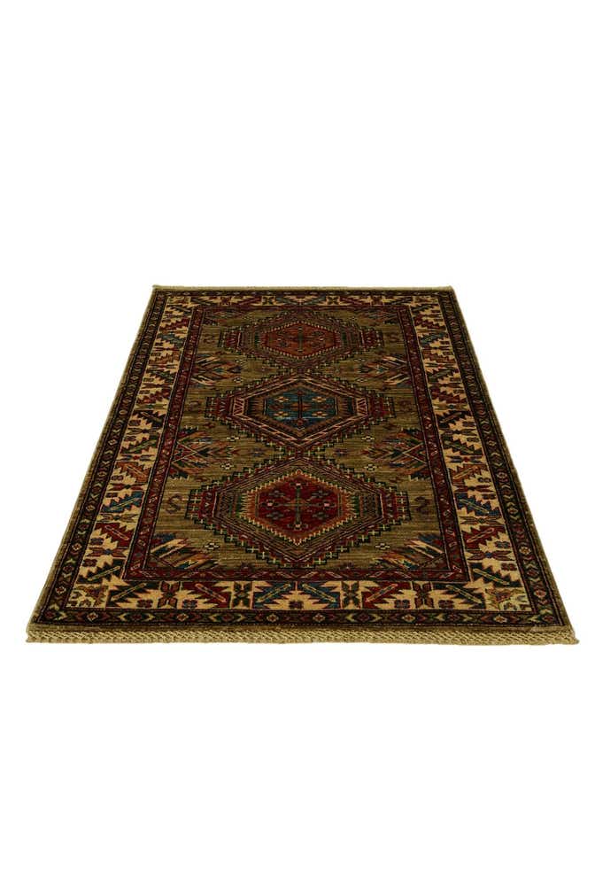 3' 4 x 5' 2 Hand Knotted Kazak Rug