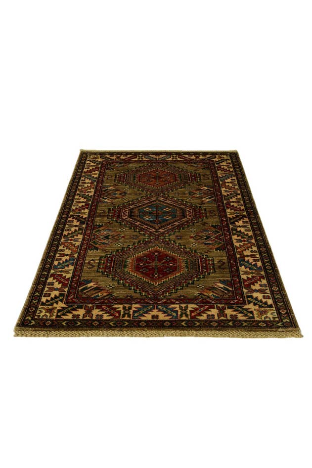 Detail image of 3' 4 x 5' 2 Hand Knotted Kazak Rug