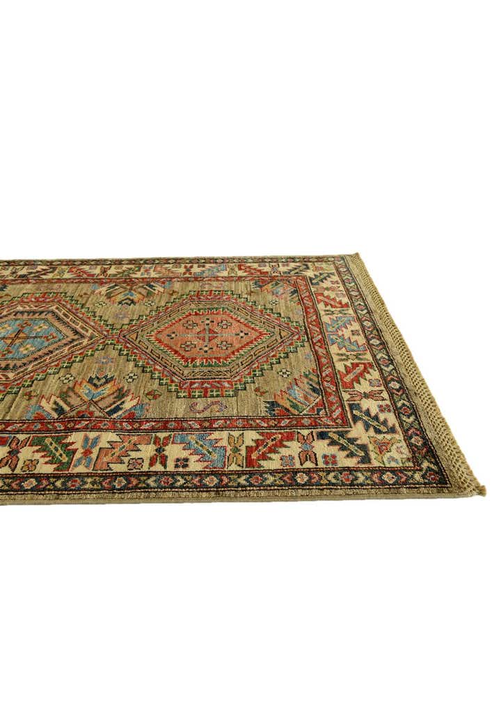 3' 4 x 5' 2 Hand Knotted Kazak Rug