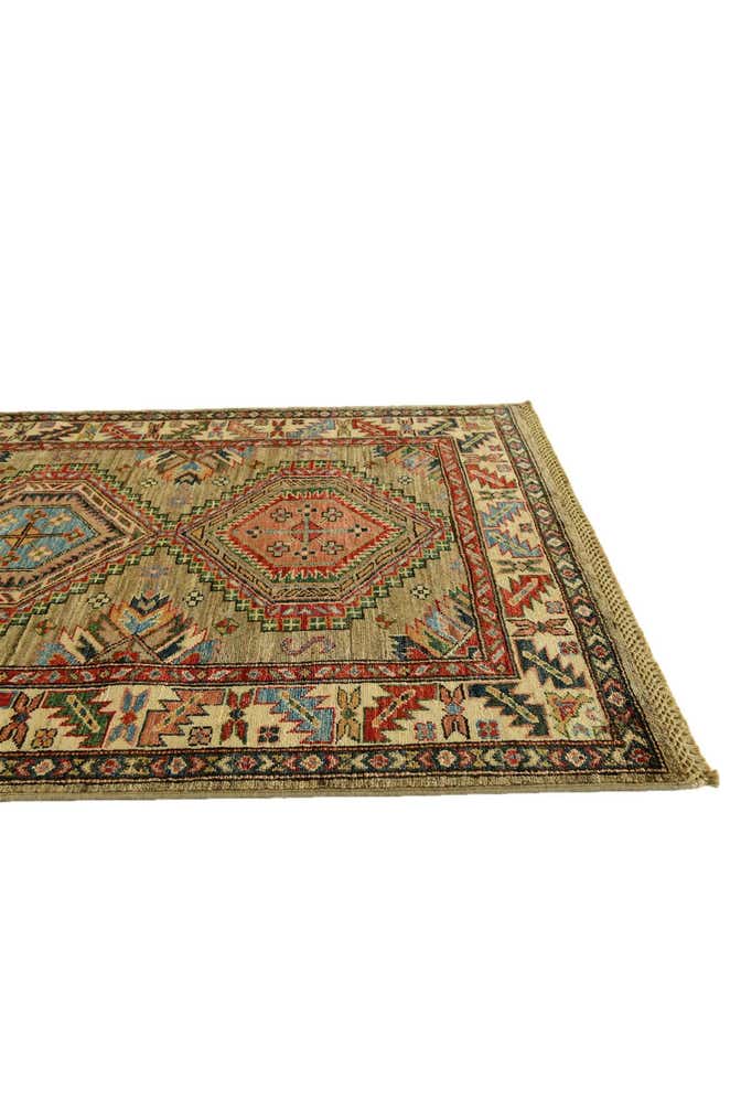 3' 4 x 5' 2 Hand Knotted Kazak Rug