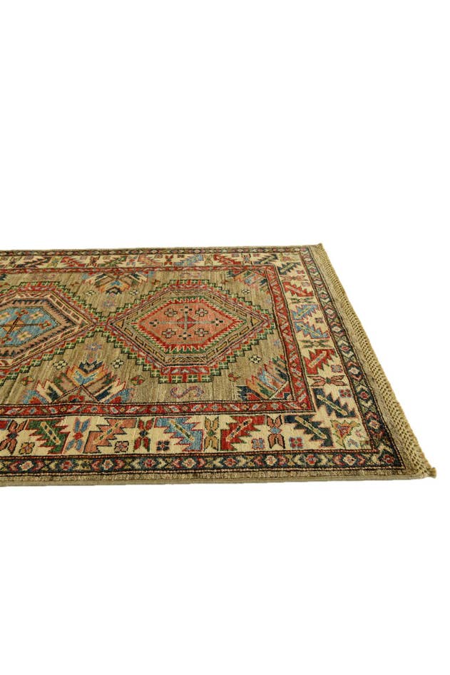Detail image of 3' 4 x 5' 2 Hand Knotted Kazak Rug