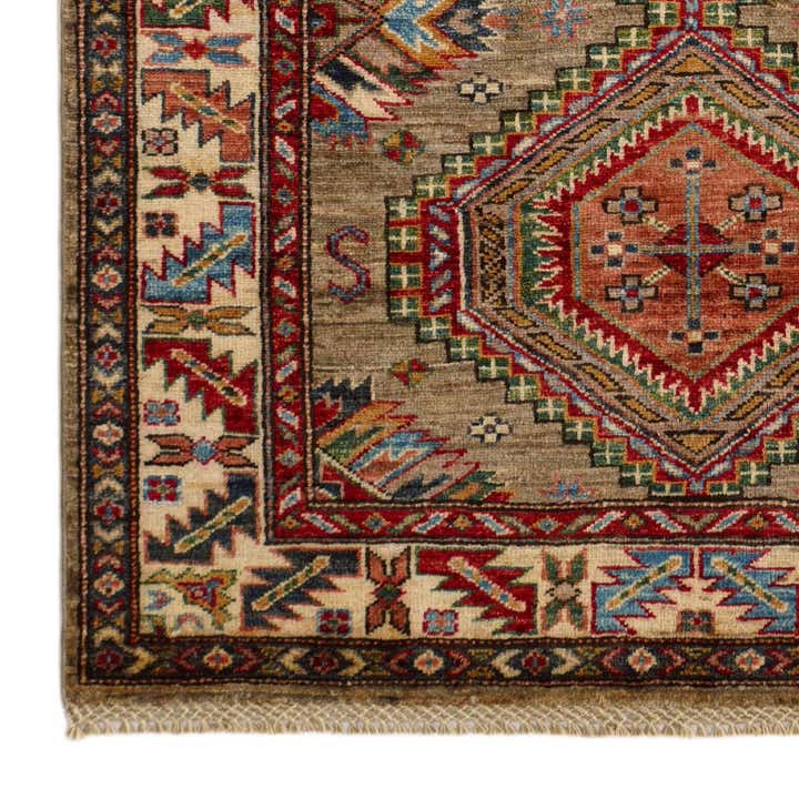 3' 4 x 5' 2 Hand Knotted Kazak Rug