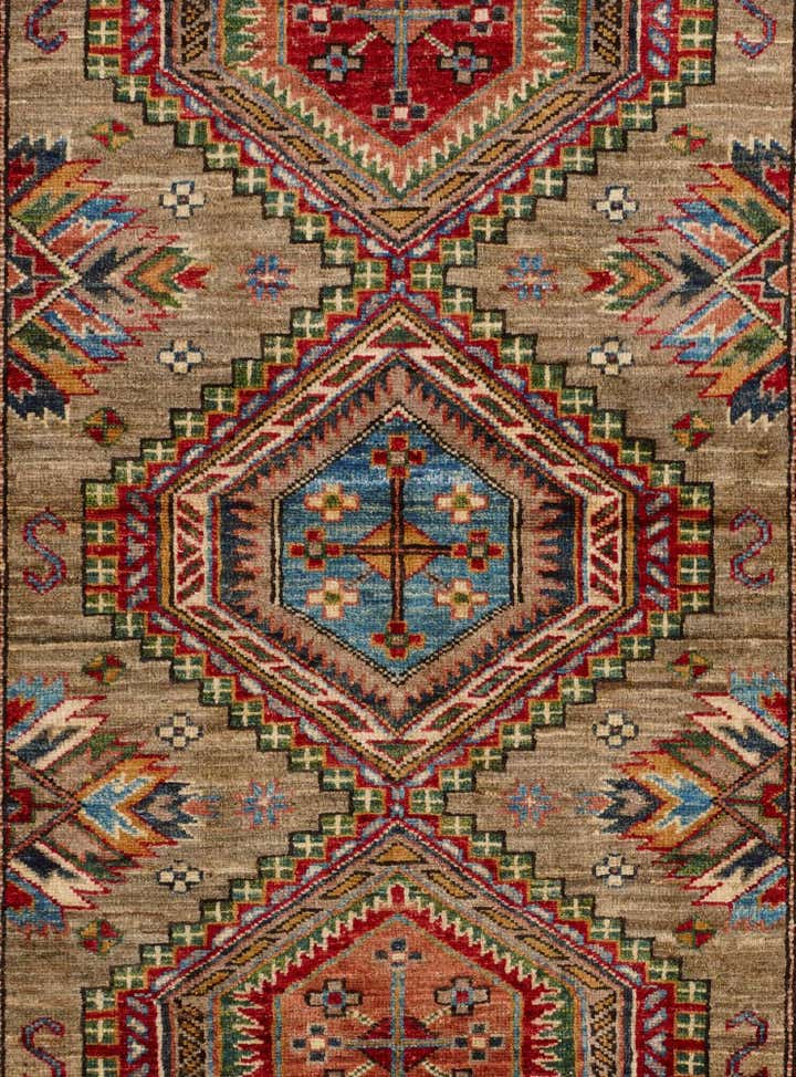 3' 4 x 5' 2 Hand Knotted Kazak Rug