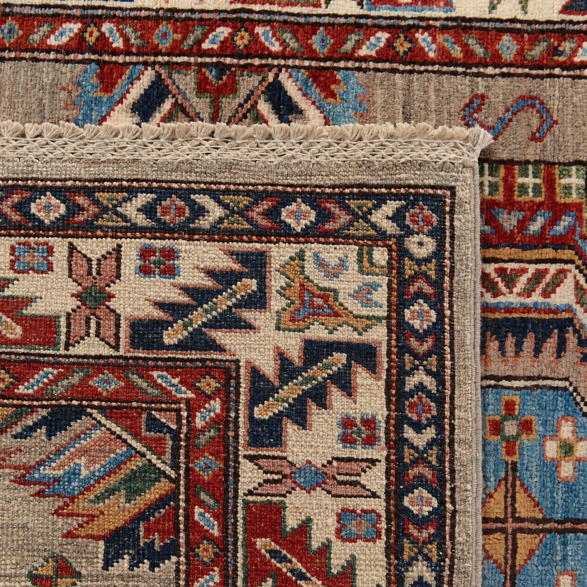 100cm x 155cm Hand Knotted Kazak Rug