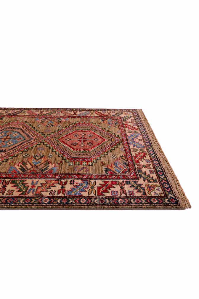 3' 3 x 4' 11 Hand Knotted Kazak Rug