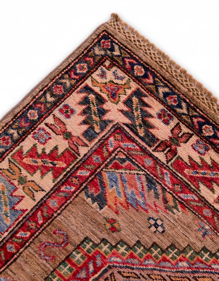 Detail image of 3' 3 x 4' 11 Hand Knotted Kazak Rug