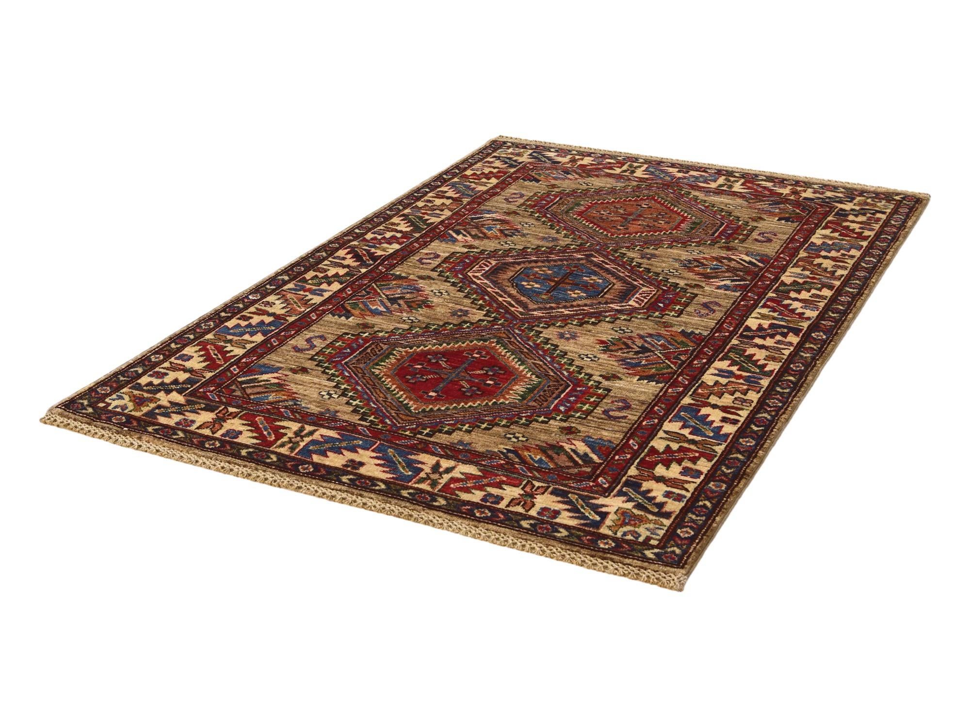 3' 5 x 5' 1 Hand Knotted Kazak Rug