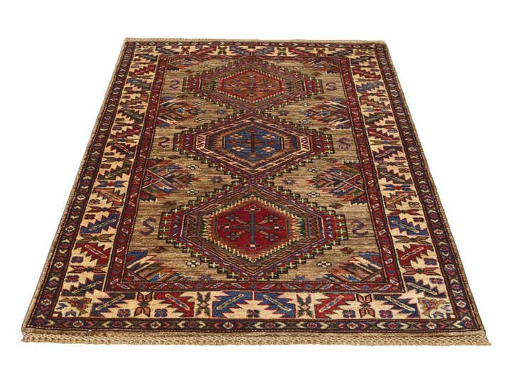 3' 5 x 5' 1 Hand Knotted Kazak Rug