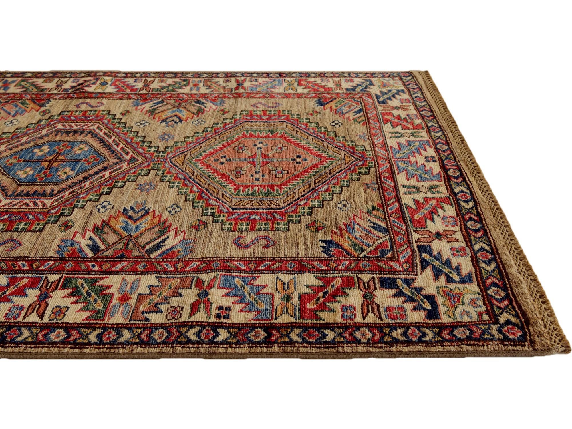3' 5 x 5' 1 Hand Knotted Kazak Rug