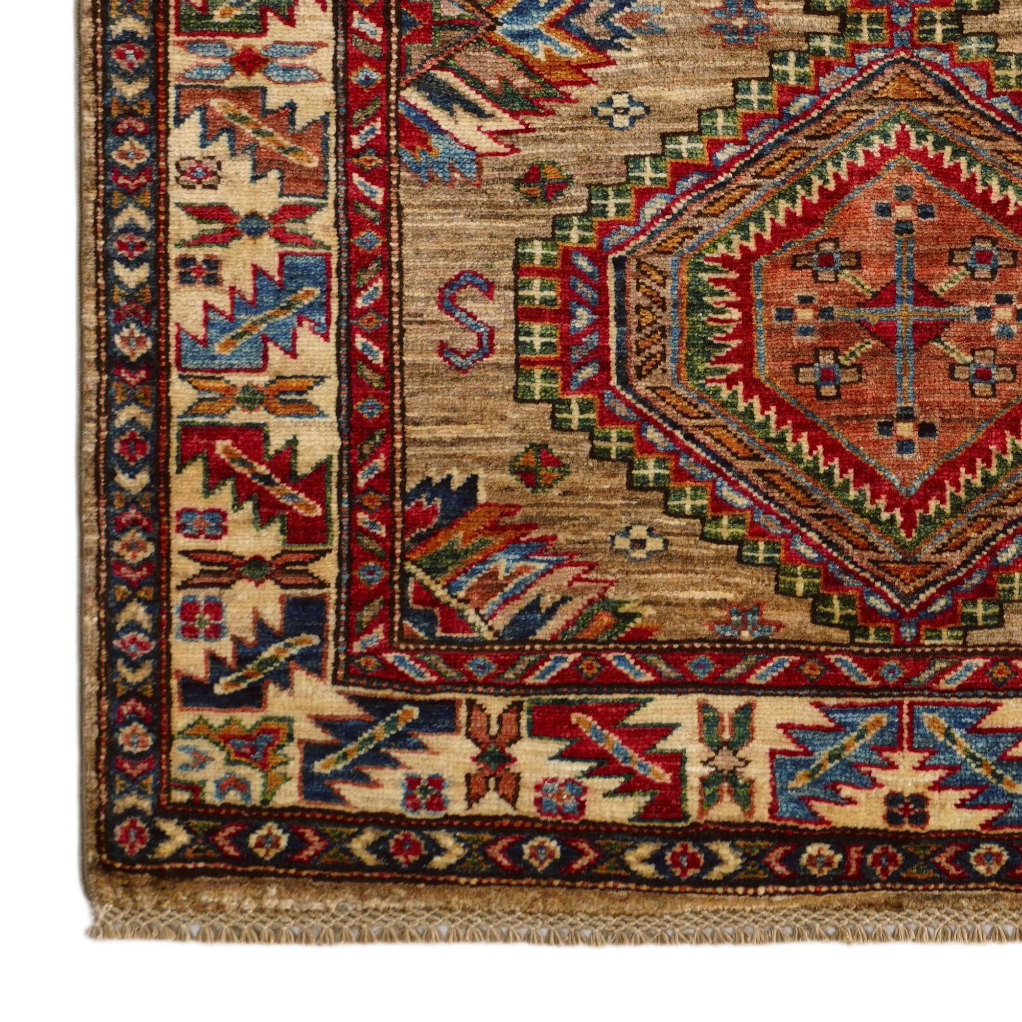 3' 5 x 5' 1 Hand Knotted Kazak Rug