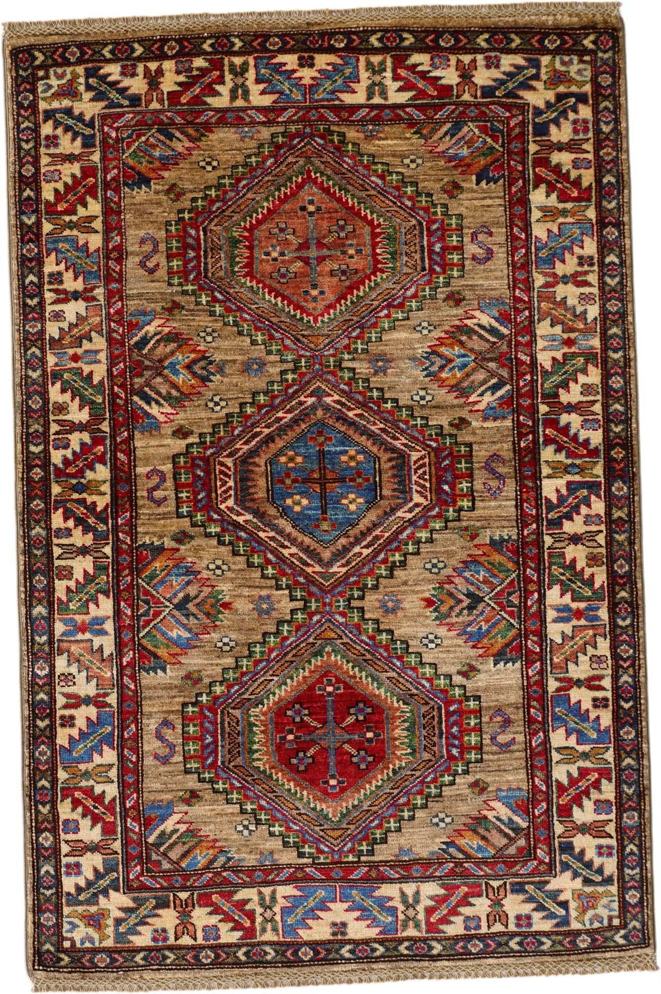 3' 5 x 5' 1 Hand Knotted Kazak Rug