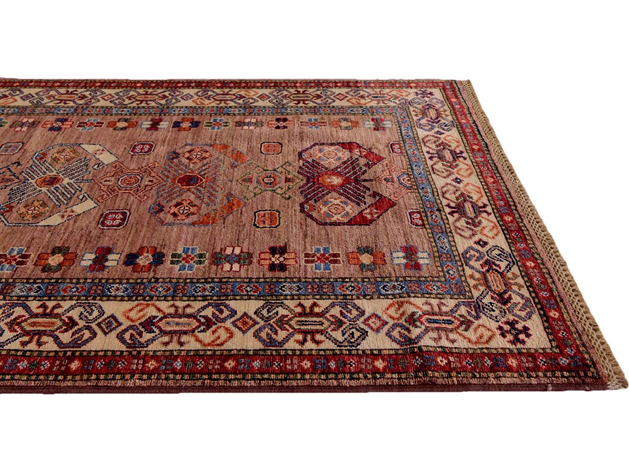 3' 5 x 5' 1 Hand Knotted Kazak Rug