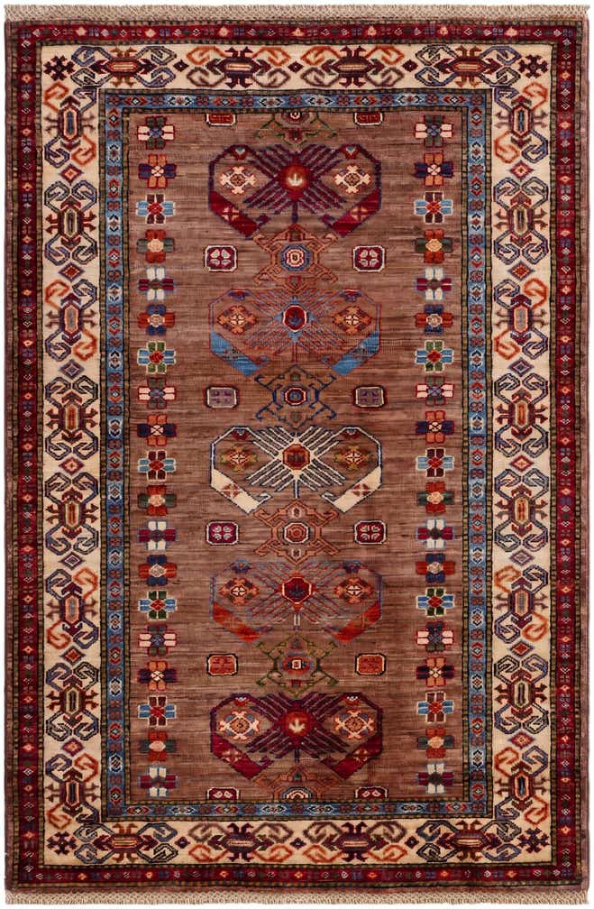 3' 5 x 5' 1 Hand Knotted Kazak Rug