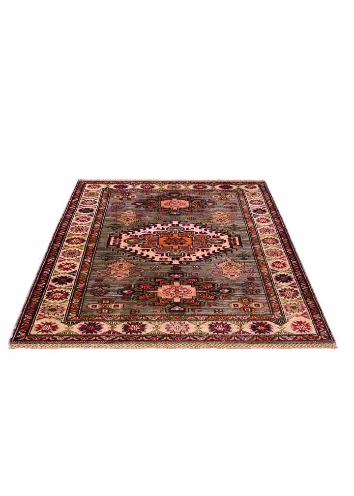 3' 8 x 4' 11 Hand Knotted Kazak Rug