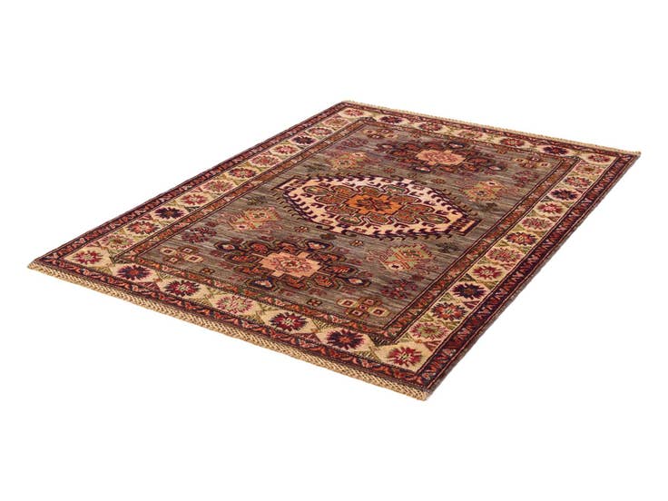 Detail image of 3' 8 x 4' 11 Hand Knotted Kazak Rug