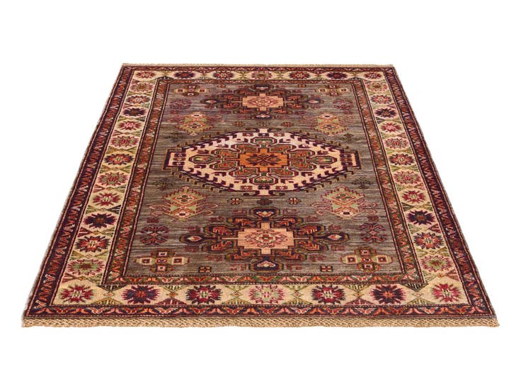 Detail image of 3' 8 x 4' 11 Hand Knotted Kazak Rug