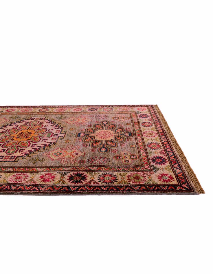 Detail image of 3' 8 x 4' 11 Hand Knotted Kazak Rug