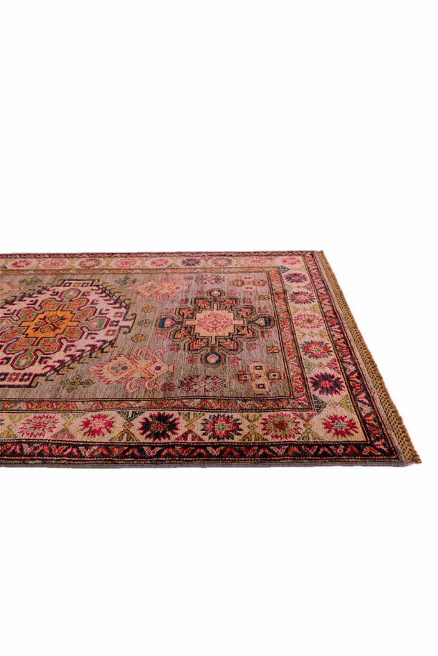 Detail image of 3' 8 x 4' 11 Hand Knotted Kazak Rug