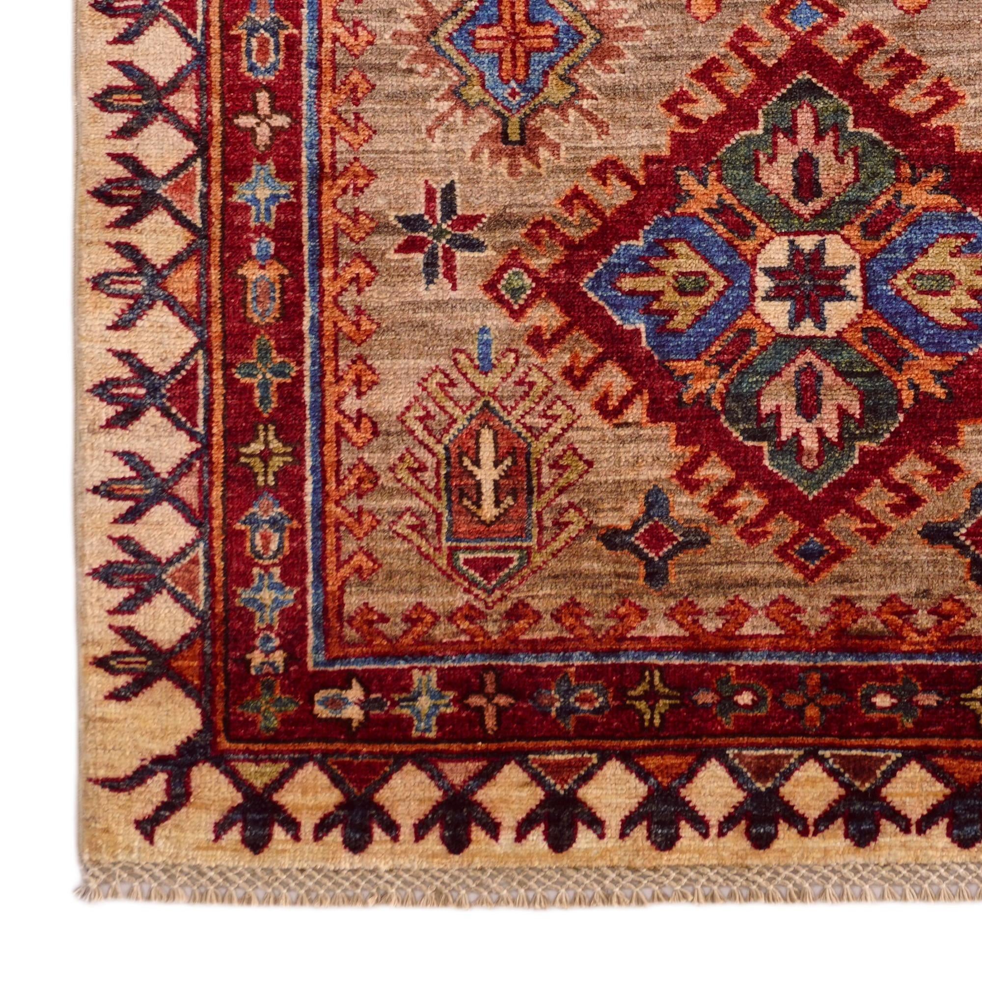 3' 3 x 5' 3 Hand Knotted Kazak Rug