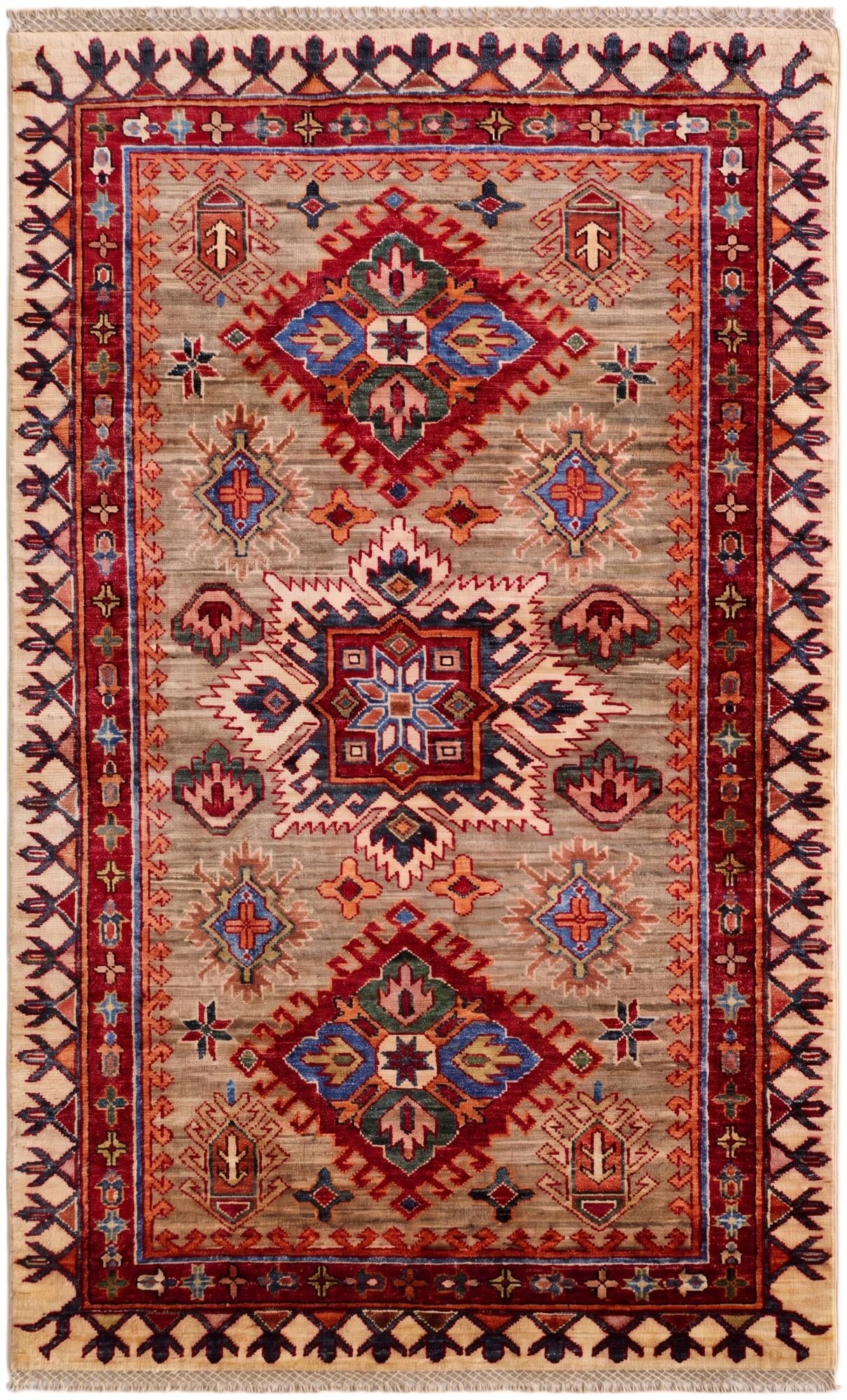 3' 3 x 5' 3 Hand Knotted Kazak Rug