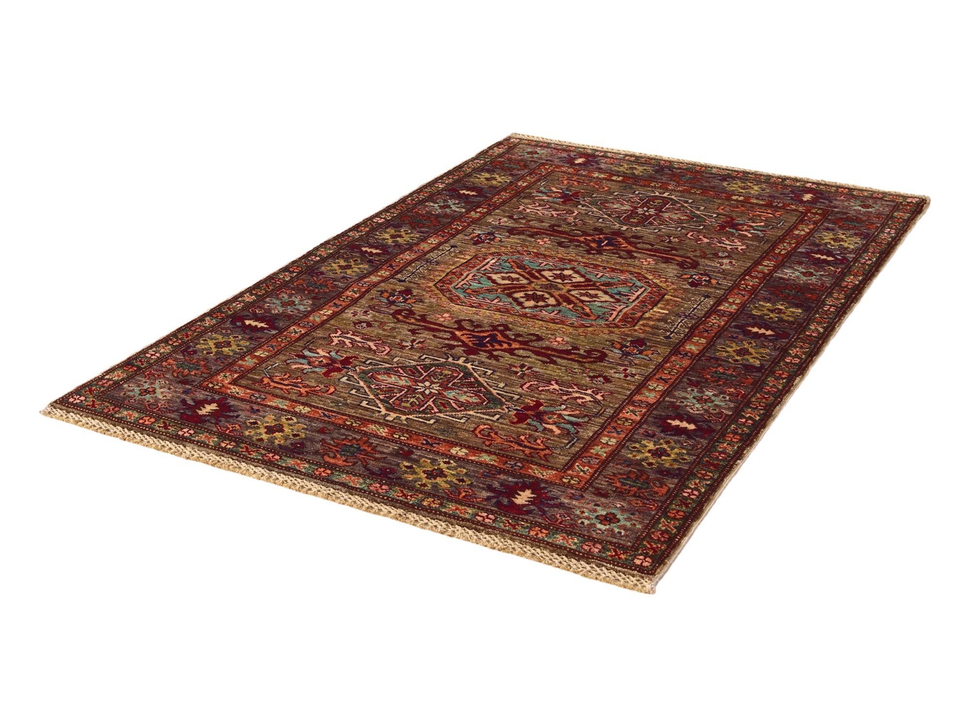 3' 4 x 5' 2 Hand Knotted Kazak Rug