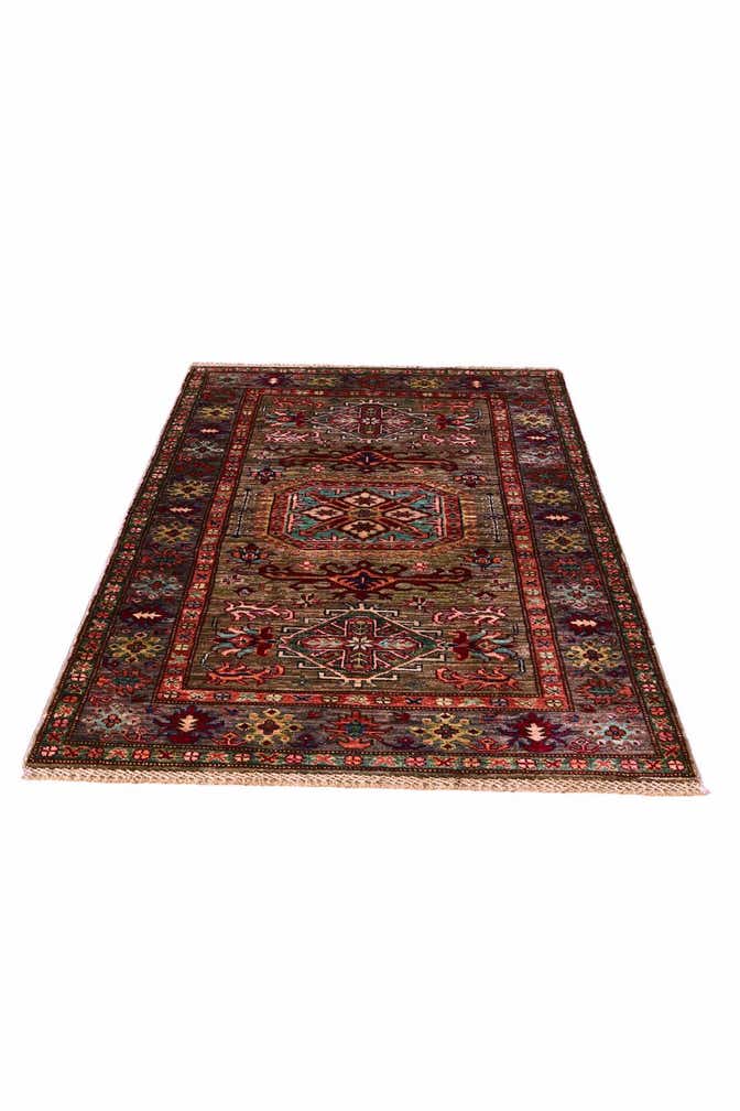 3' 4 x 5' 2 Hand Knotted Kazak Rug