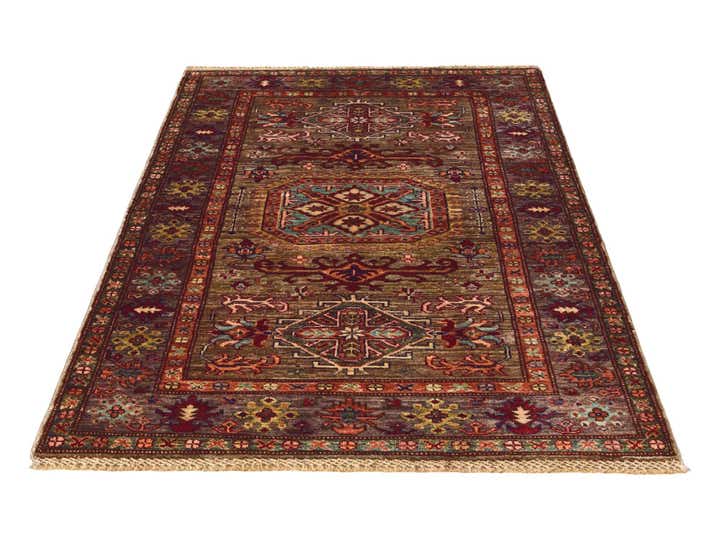 3' 4 x 5' 2 Hand Knotted Kazak Rug